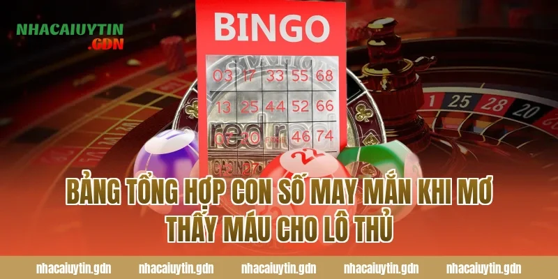 Bảng tổng hợp con số may mắn khi mơ thấy máu cho lô thủ