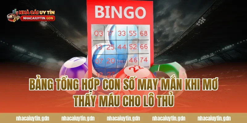Bảng tổng hợp con số may mắn khi mơ thấy máu cho lô thủ