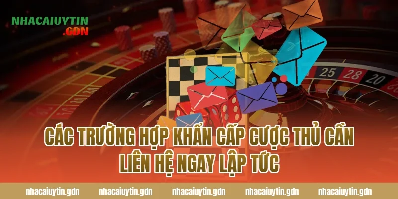 Các trường hợp khẩn cấp cược thủ cần Liên hệ ngay lập tức